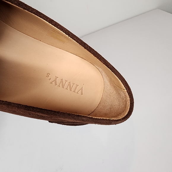 Vinnys Mens Vinny's Townee Slip on Penny Loafers in Brown Suede Size 44 - Picture 5 of 10